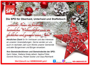 Weihnachtsgruß des SPD-Ortsvereins Oberhaid